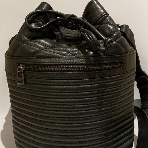 ZADIG & VOLTAIRE - Bobo Matelasse Black Bucket Bag - Picture 6 of 13